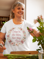 Consider the Lilies Floral T‑Shirt — Inspirational Scripture Flower Wreath Tee