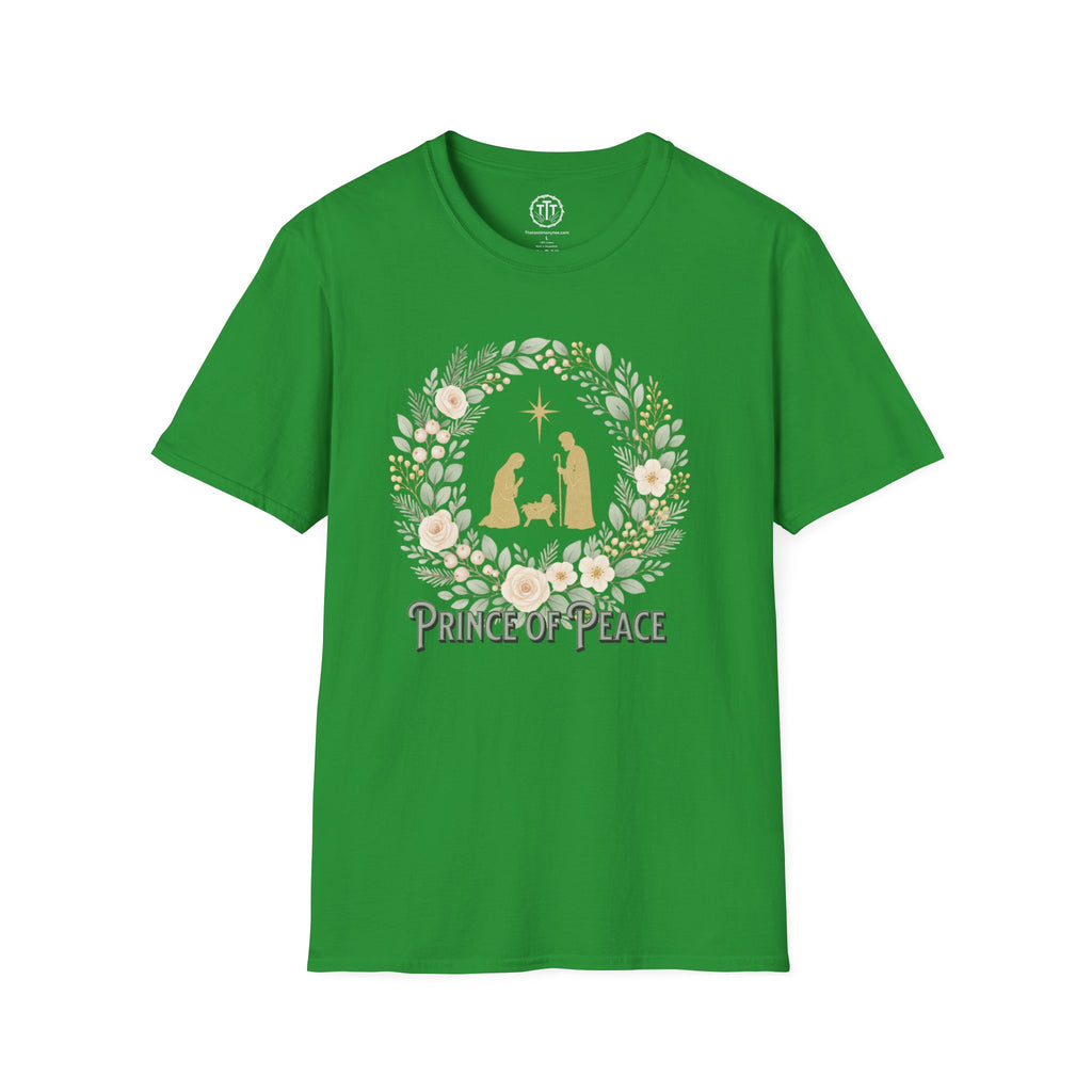 Prince of Peace – Nativity Wreath Christian T-Shirt