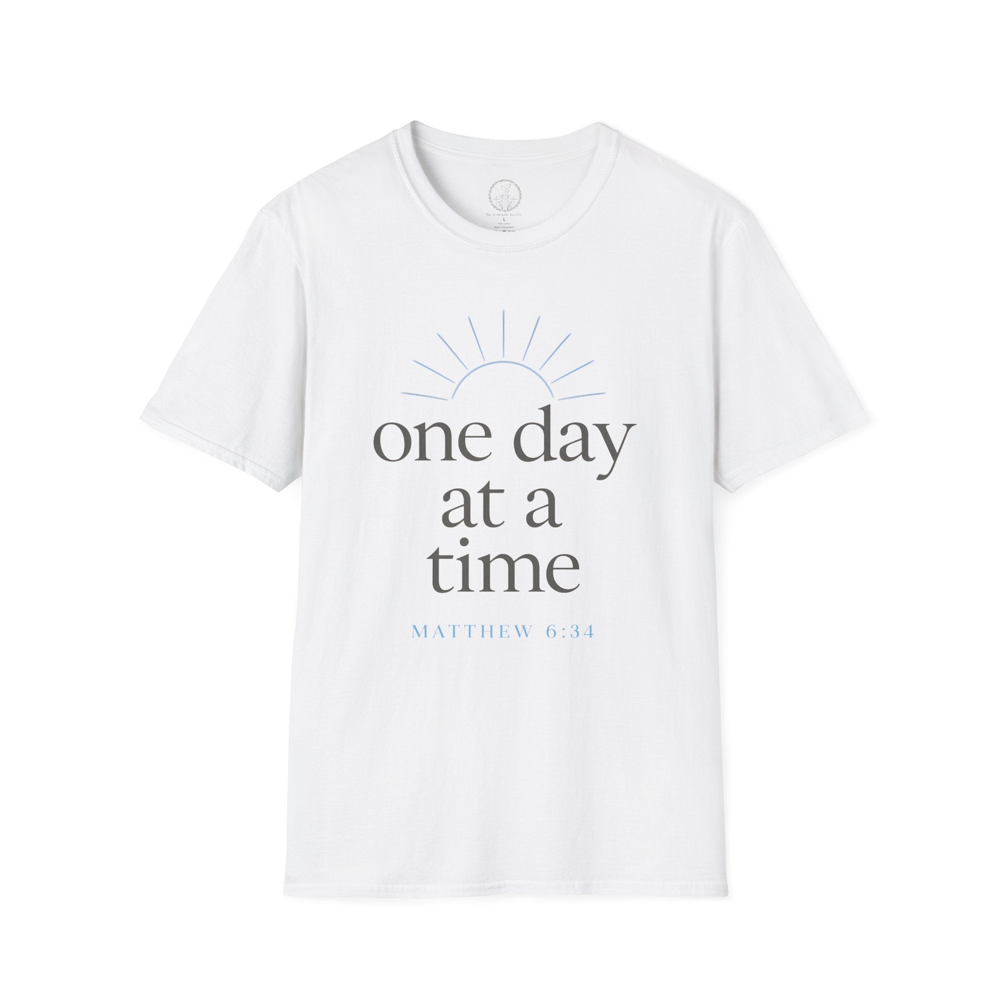 One Day at a Time – Matthew 6:34 Christian T-Shirt