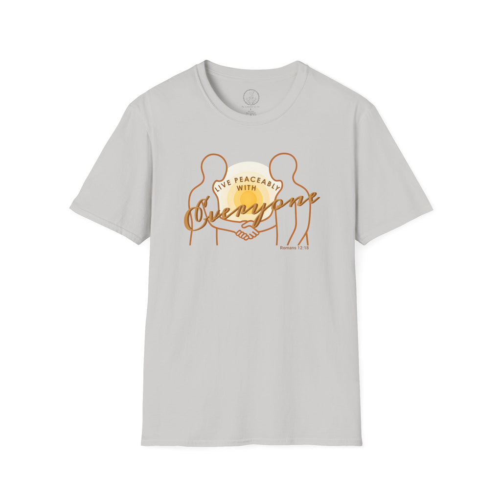 Live Peaceably With Everyone Christian T-Shirt – Romans 12:18