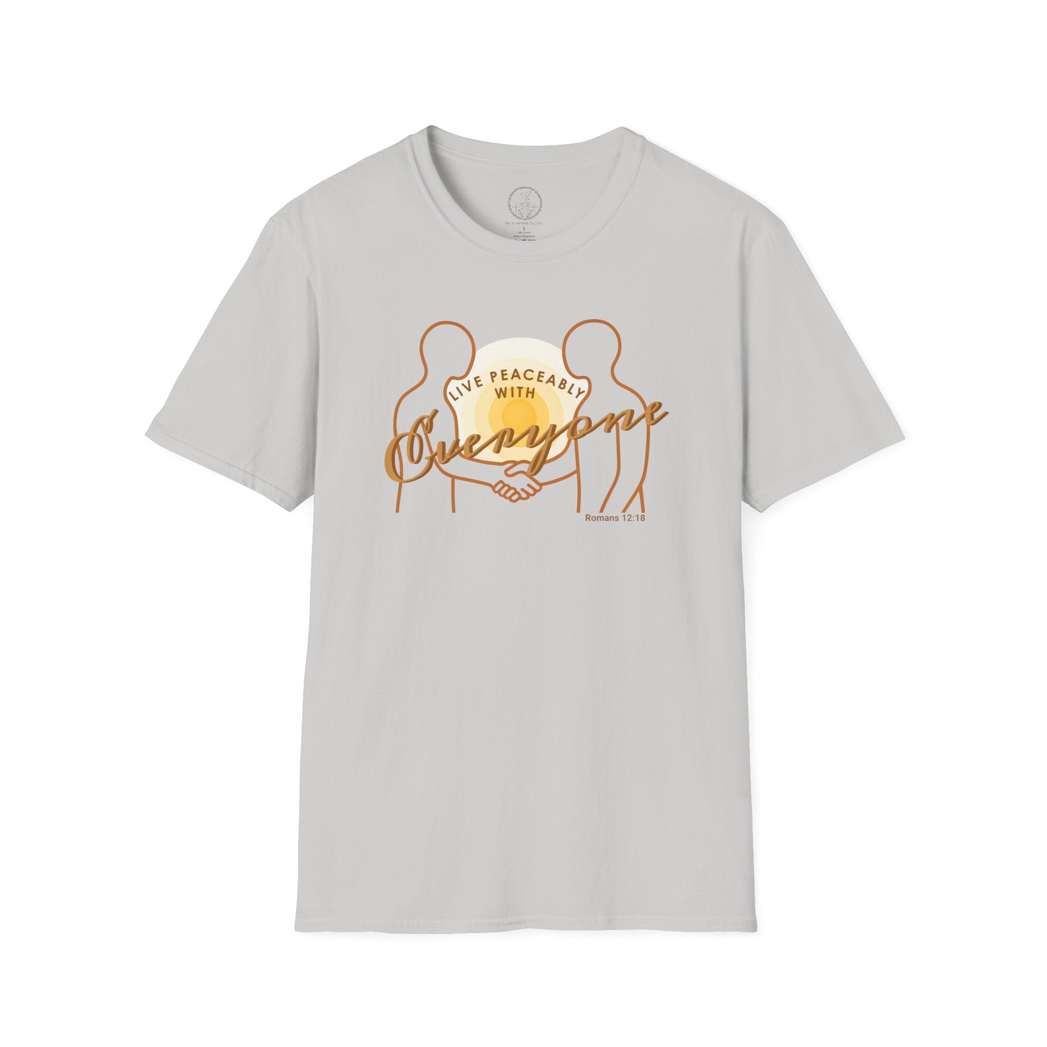 Live Peaceably With Everyone Christian T-Shirt – Romans 12:18
