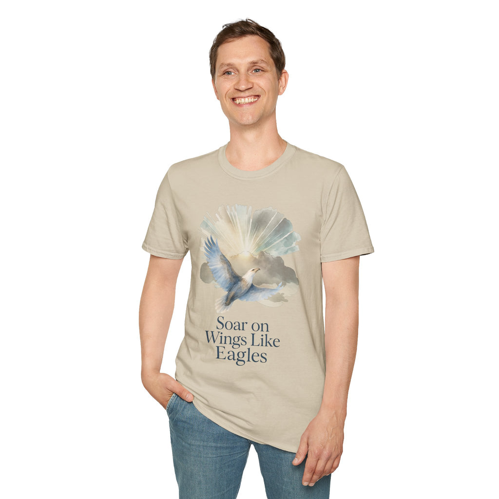 Soar on Wings Like Eagles – Isaiah 40:31 Christian T-Shirt