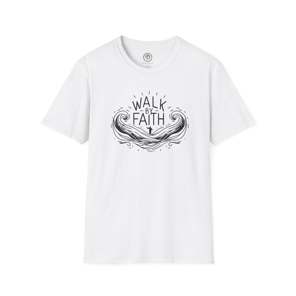Walk By Faith – Line Art Christian T-Shirt