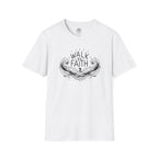 Walk By Faith – Line Art Christian T-Shirt