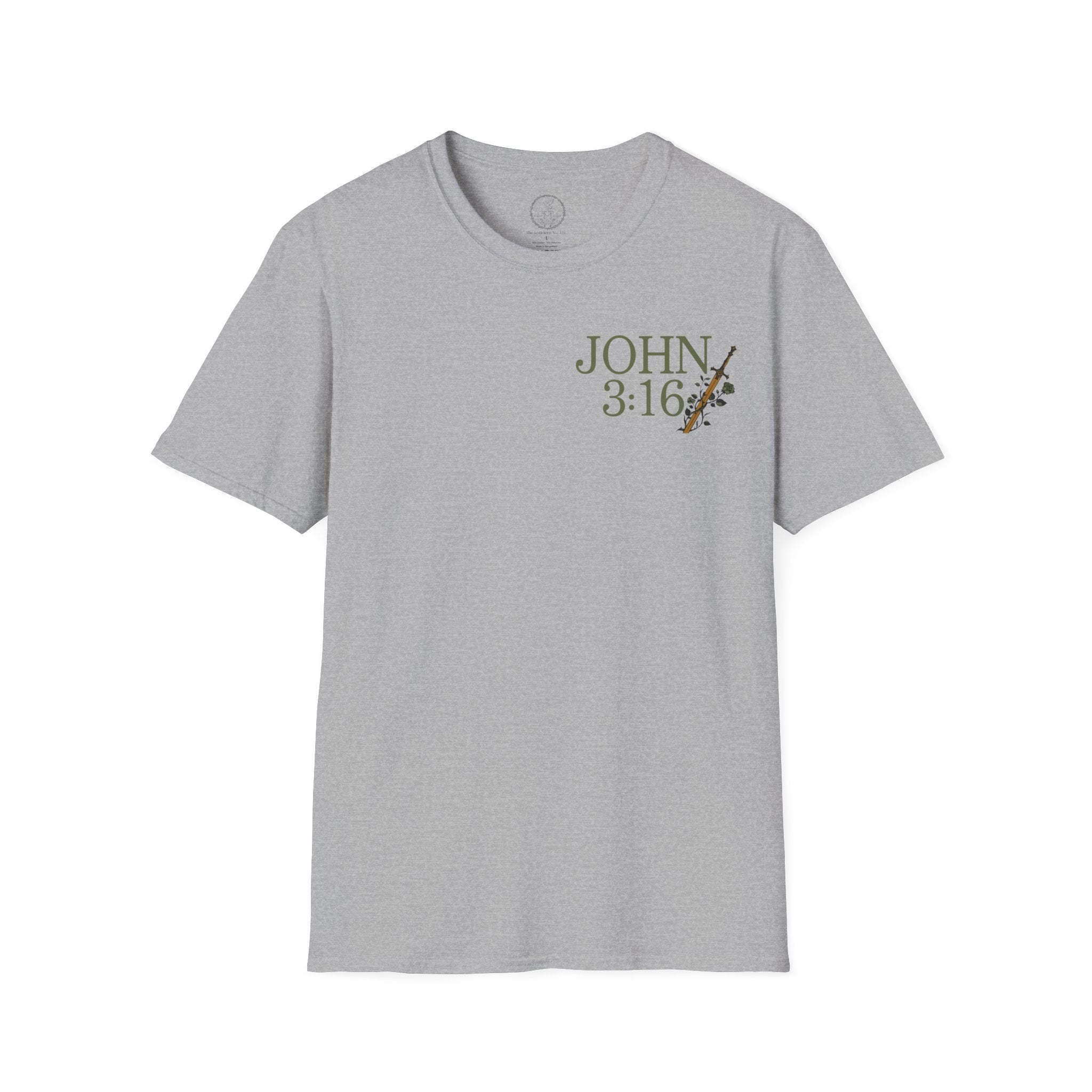 John 3:16 Vintage Floral (Front/Back) Scripture Tee