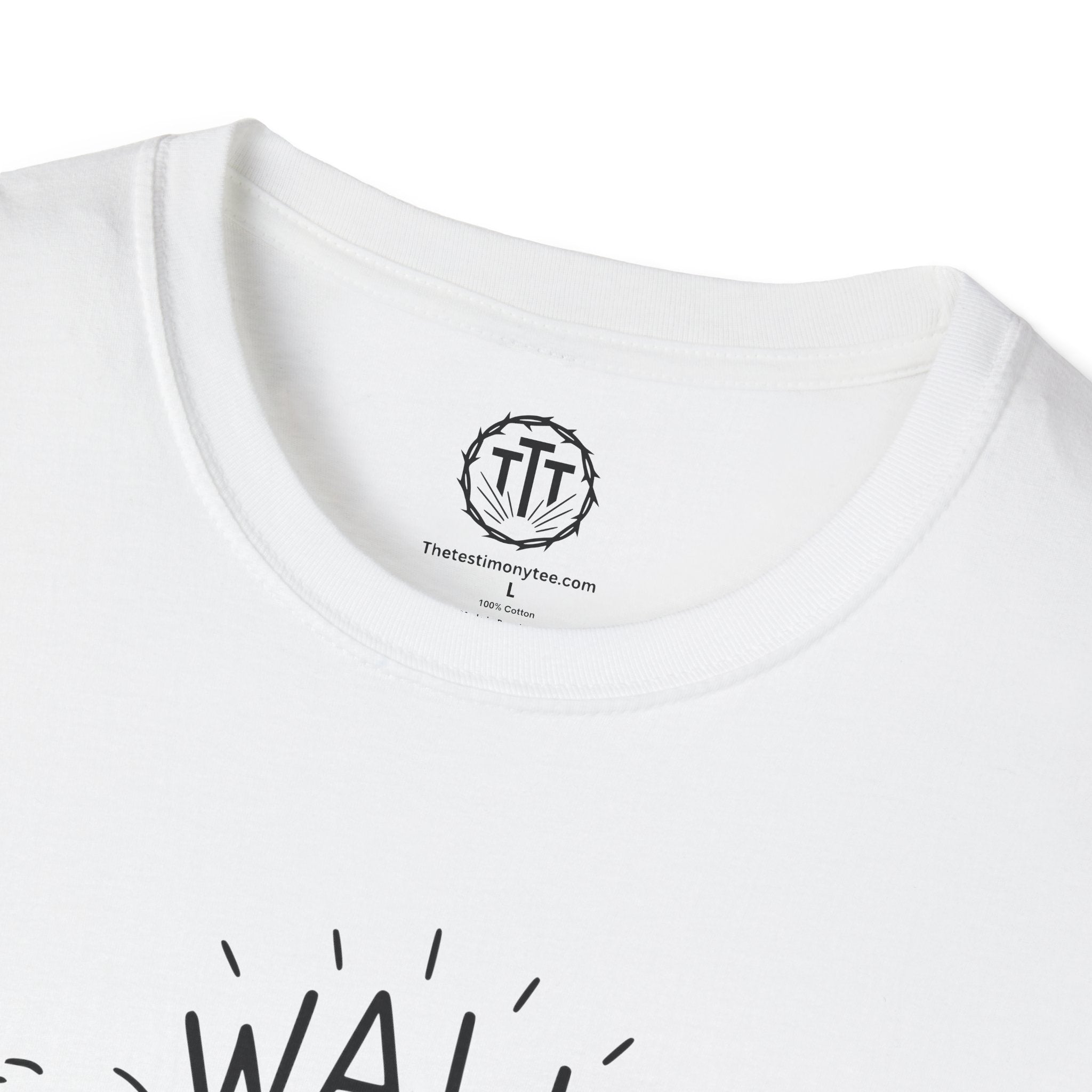 Walk By Faith – Line Art Christian T-Shirt