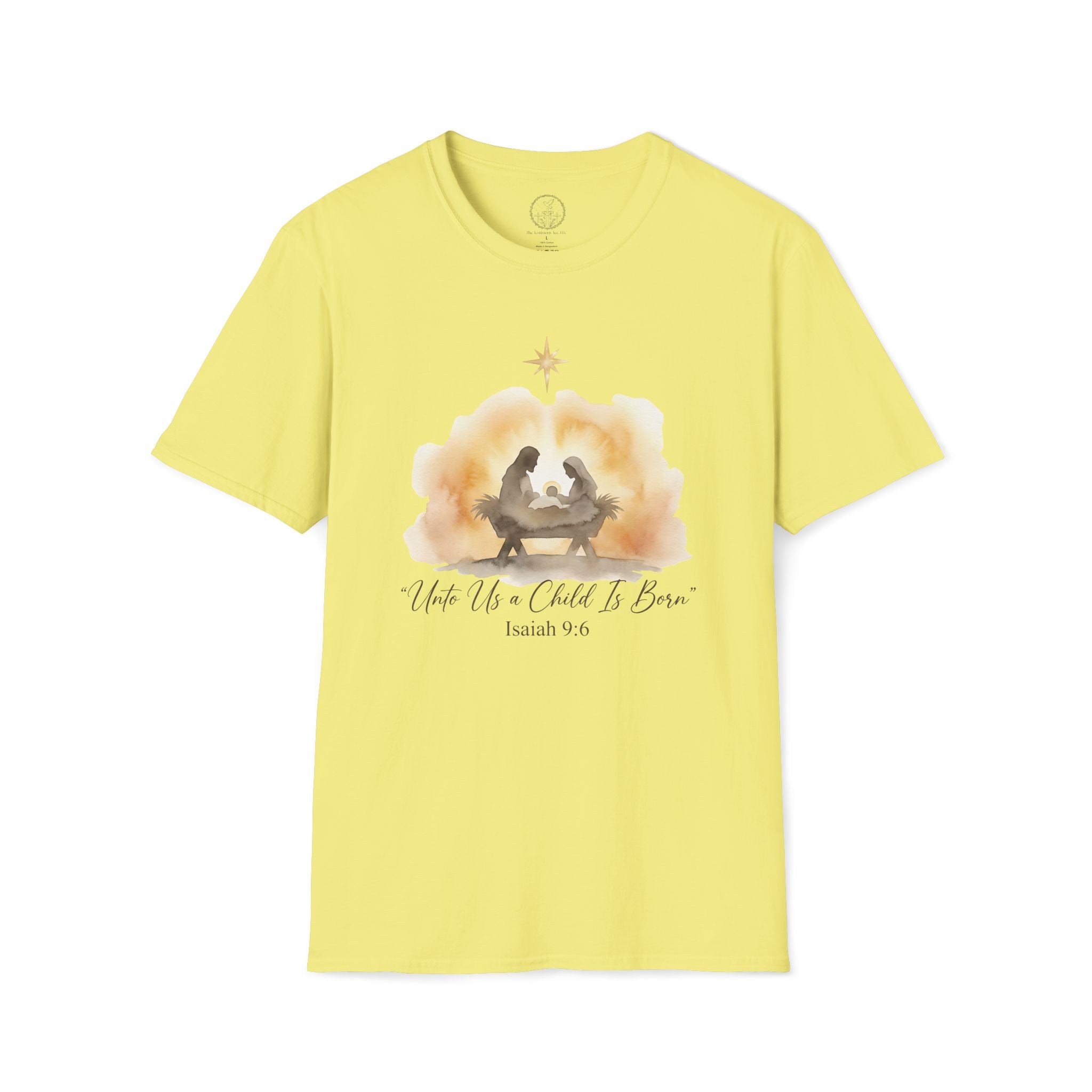 Unto Us a Child Is Born – Isaiah 9:6 Christmas Nativity Tee