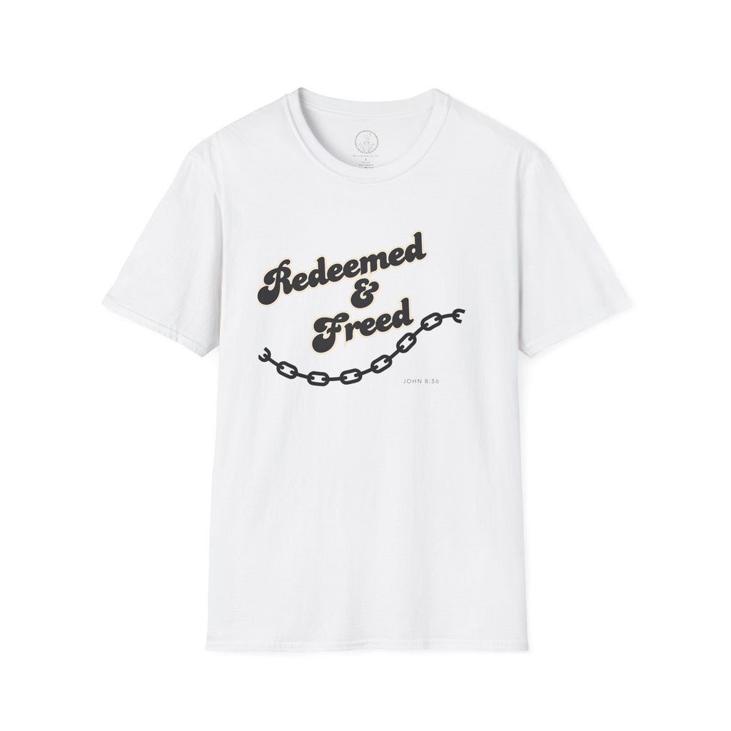 Redeemed & Freed – John 8:36 Christian T-Shirt