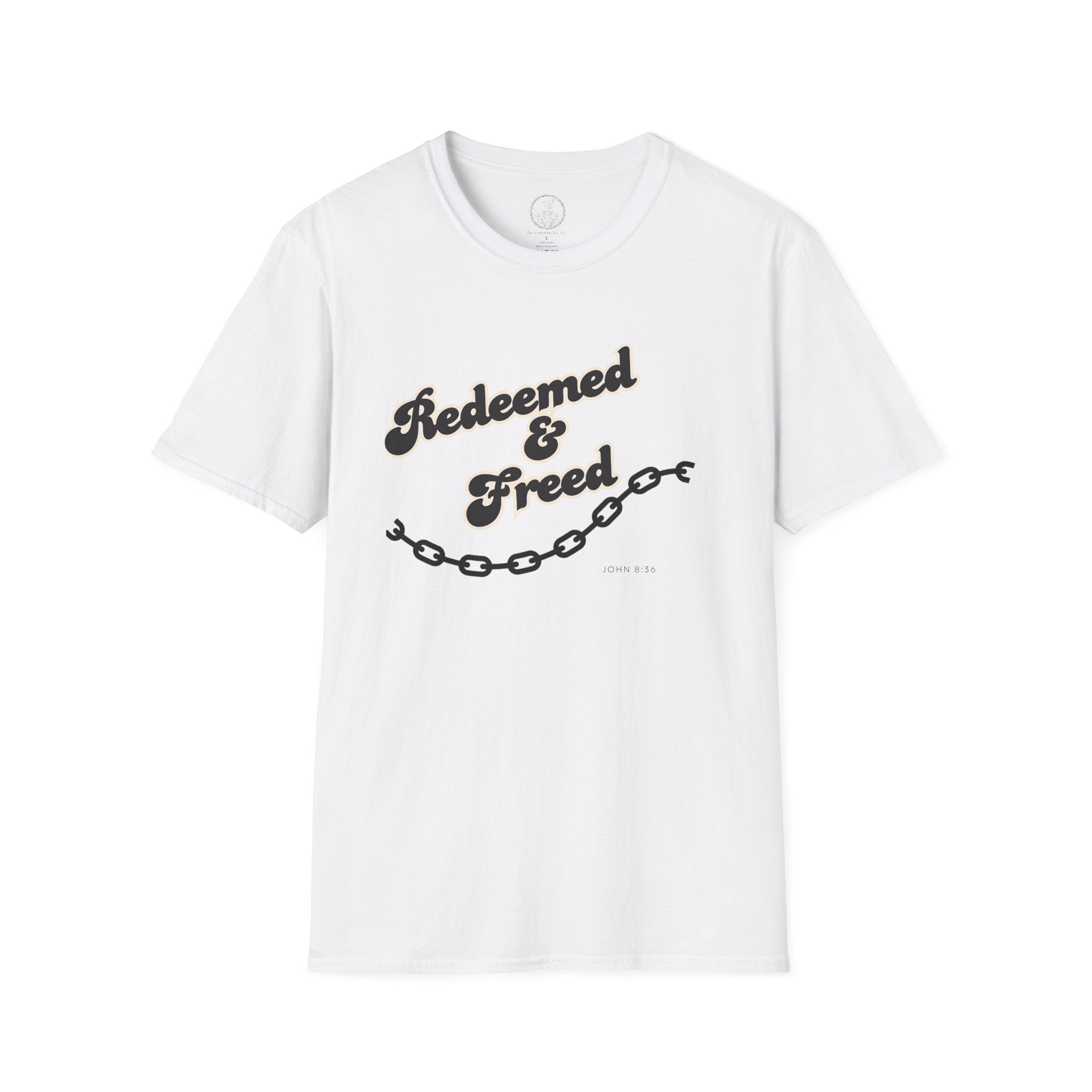 Redeemed & Freed – John 8:36 Christian T-Shirt