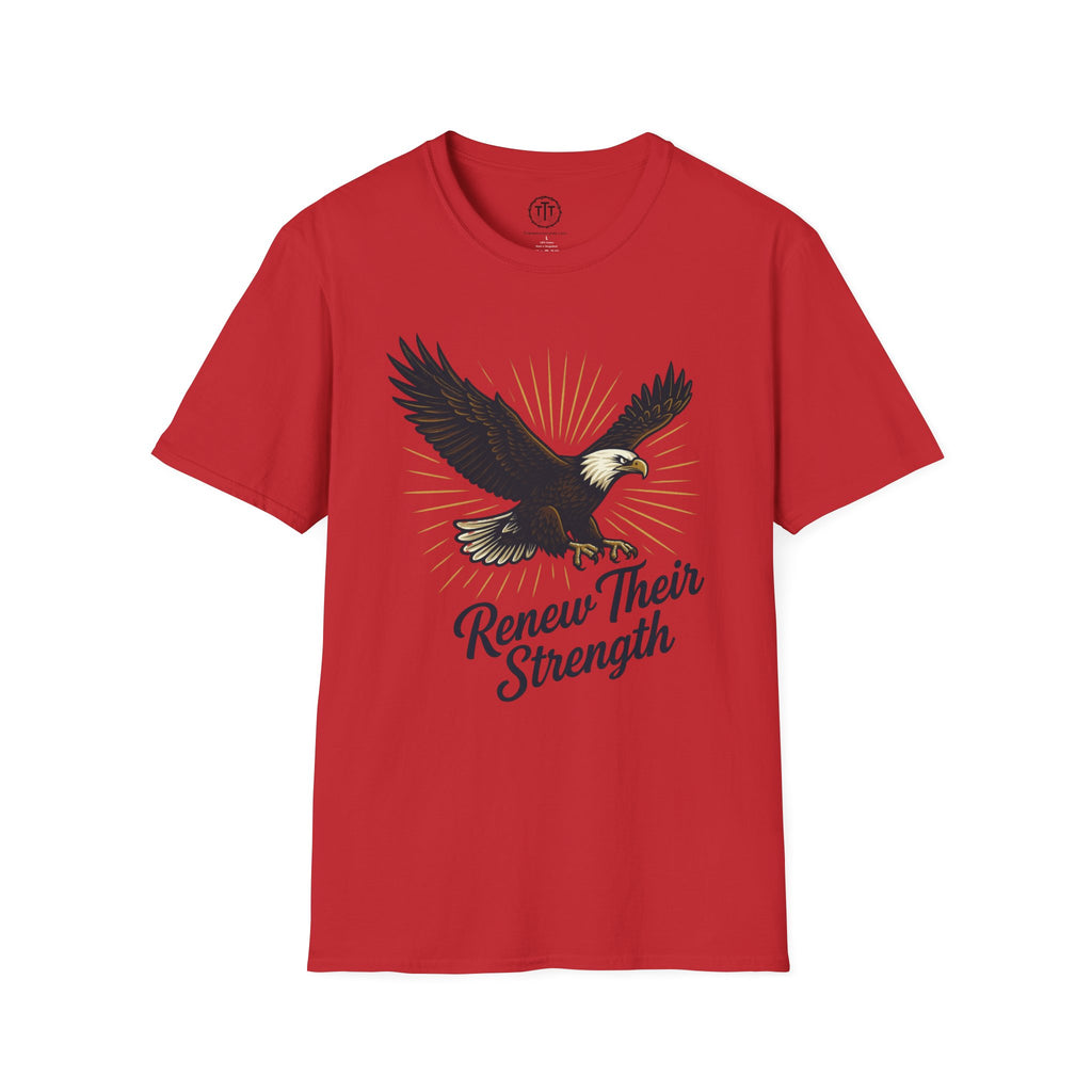 Renew Their Strength – Isaiah 40:31 Christian Eagle T-Shirt