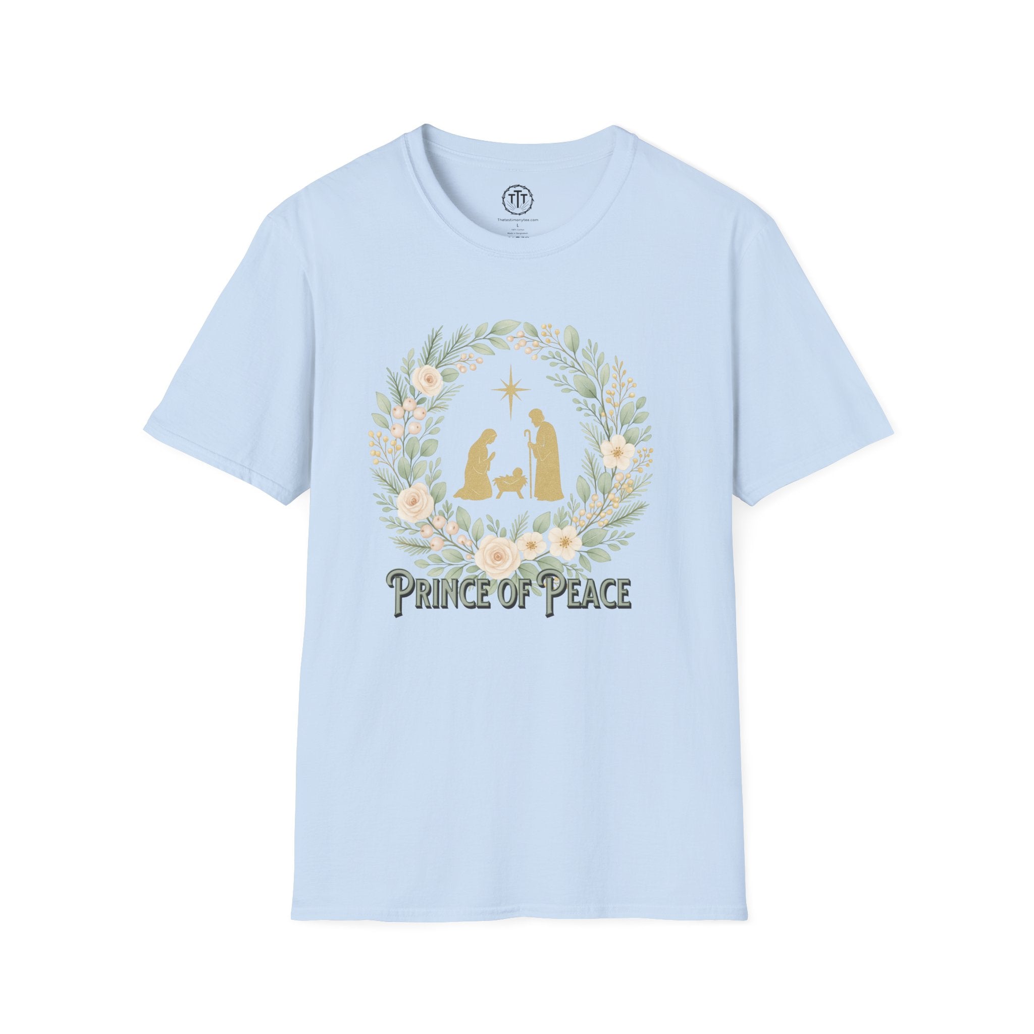 Prince of Peace – Nativity Wreath Christian T-Shirt