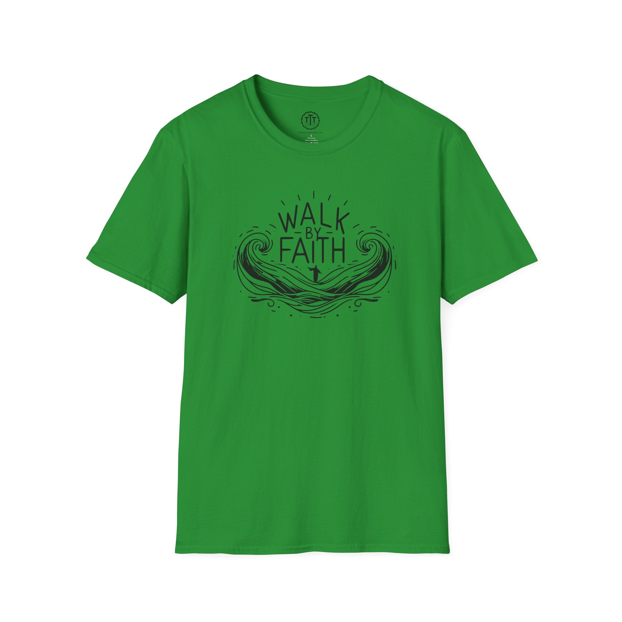 Walk By Faith – Line Art Christian T-Shirt