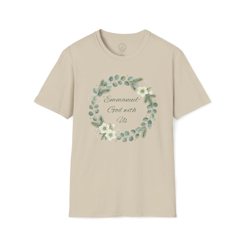 Emmanuel – God With Us Christmas Wreath Tee