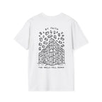 By Faith the Walls Fell Down (Front/Back)– Joshua 6:20 Christian T-Shirt