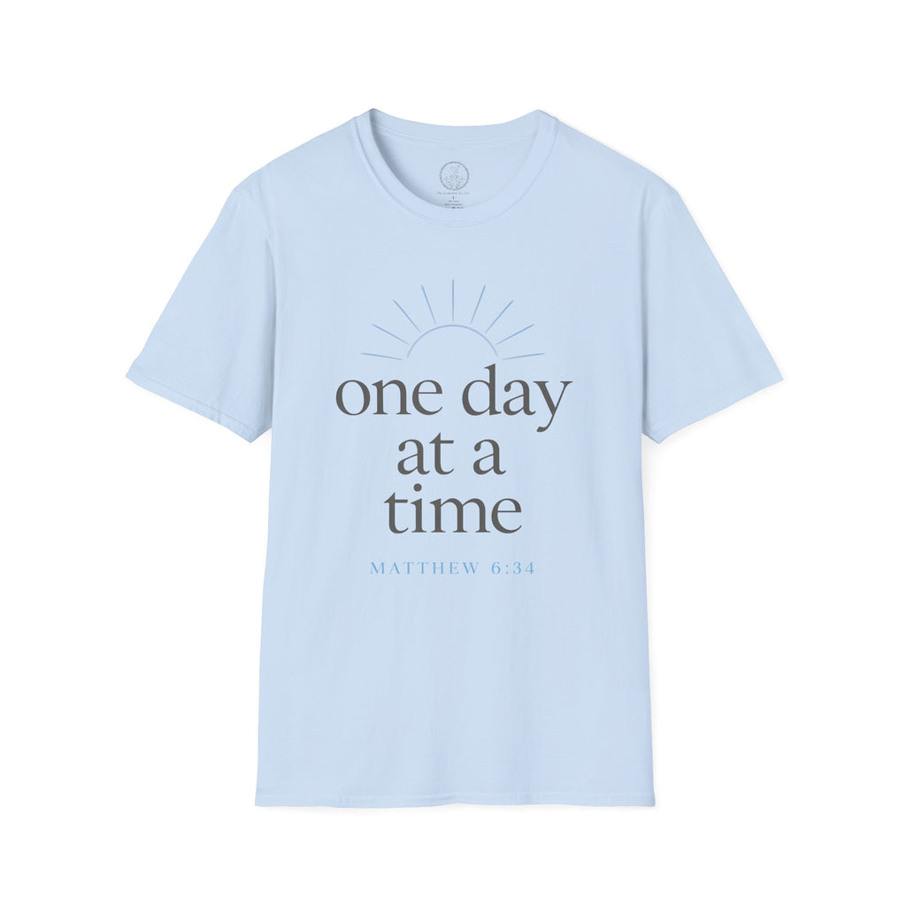 One Day at a Time – Matthew 6:34 Christian T-Shirt