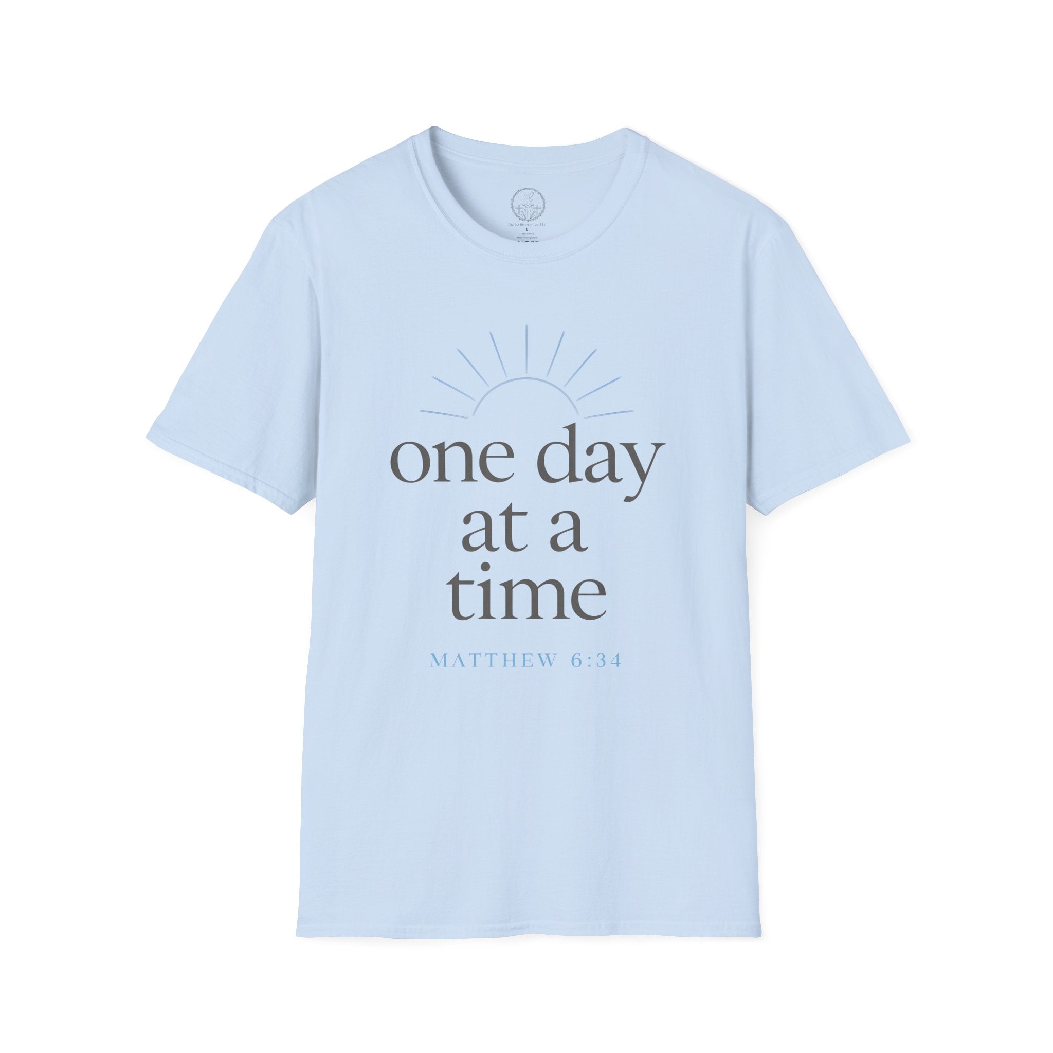 One Day at a Time – Matthew 6:34 Christian T-Shirt