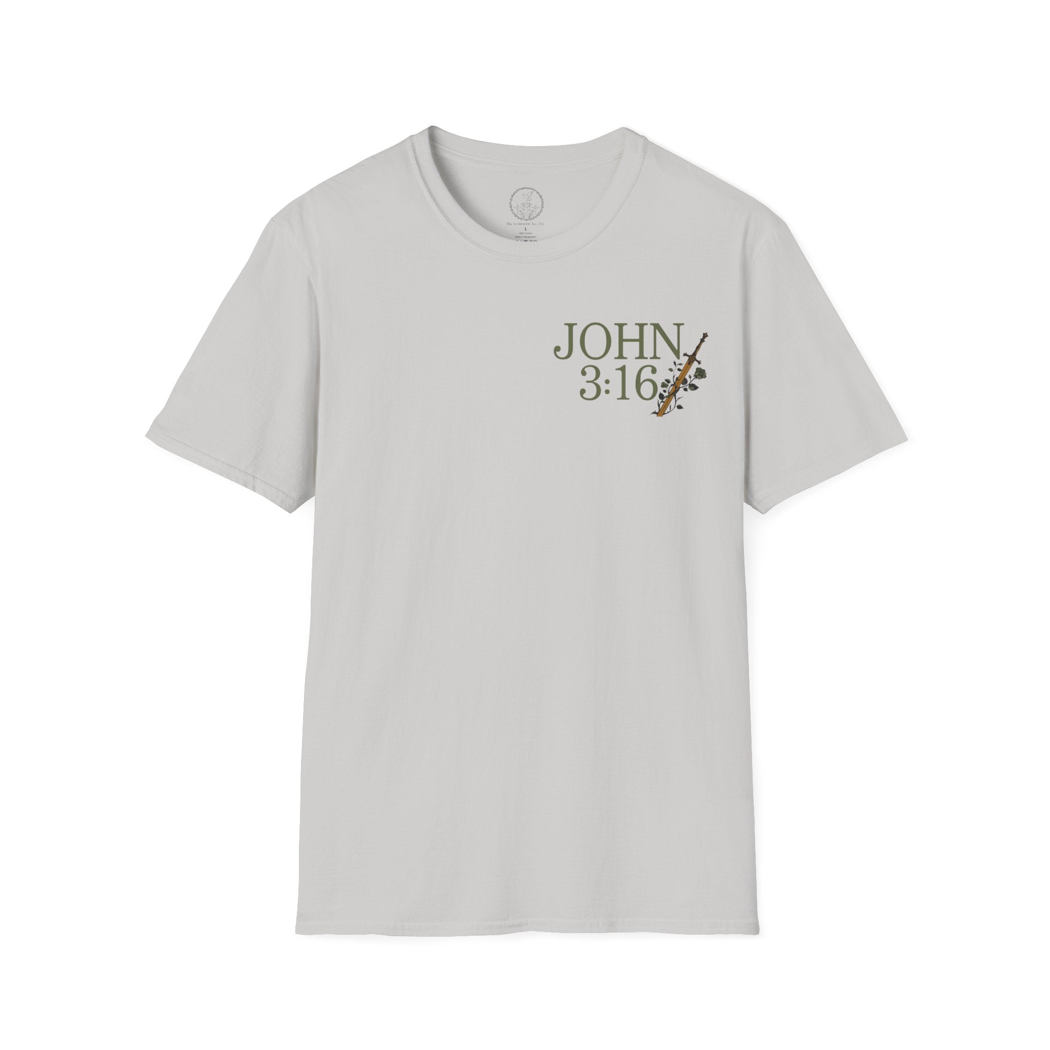 John 3:16 Vintage Floral (Front/Back) Scripture Tee