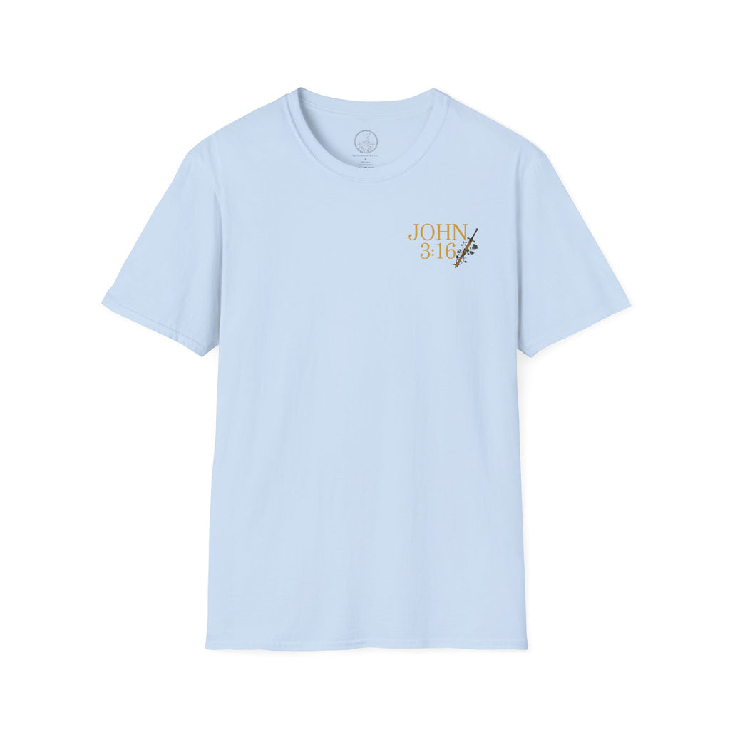 John 3:16 Heart & Crown (Front/Back) T-shirt