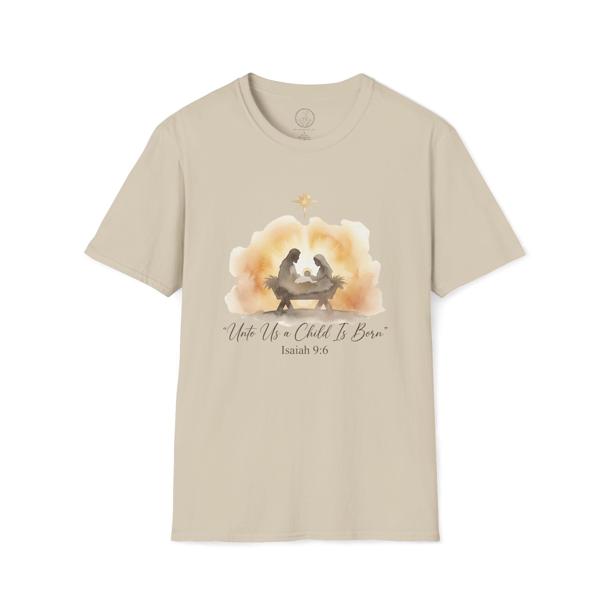 Unto Us a Child Is Born – Isaiah 9:6 Christmas Nativity Tee