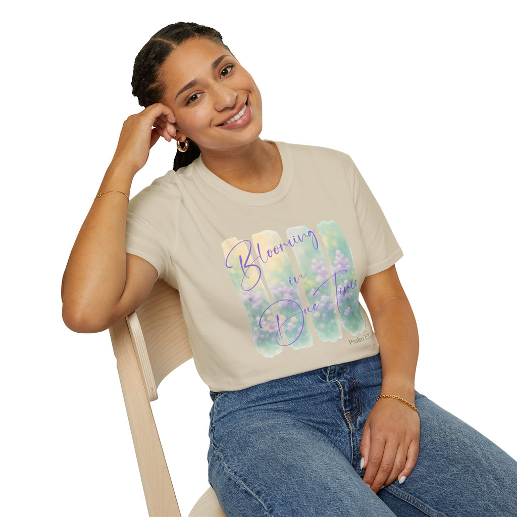 Blooming in Due Time – Psalm 1:3 Christian T-Shirt