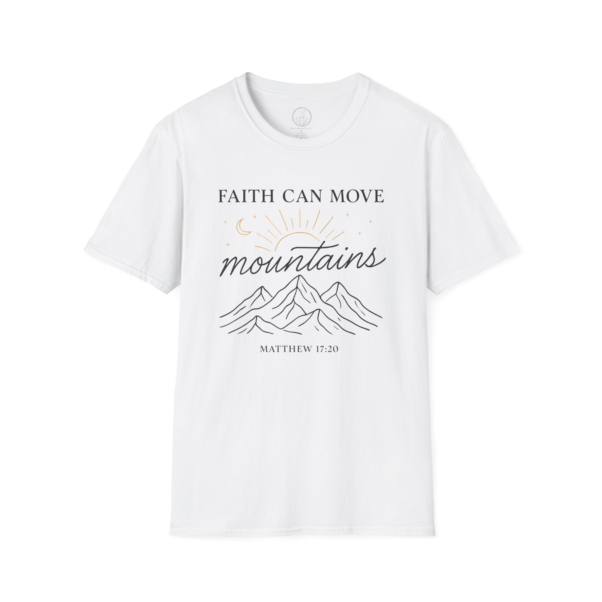 Faith Can Move Mountains – Matthew 17:20 Christian T-Shirt