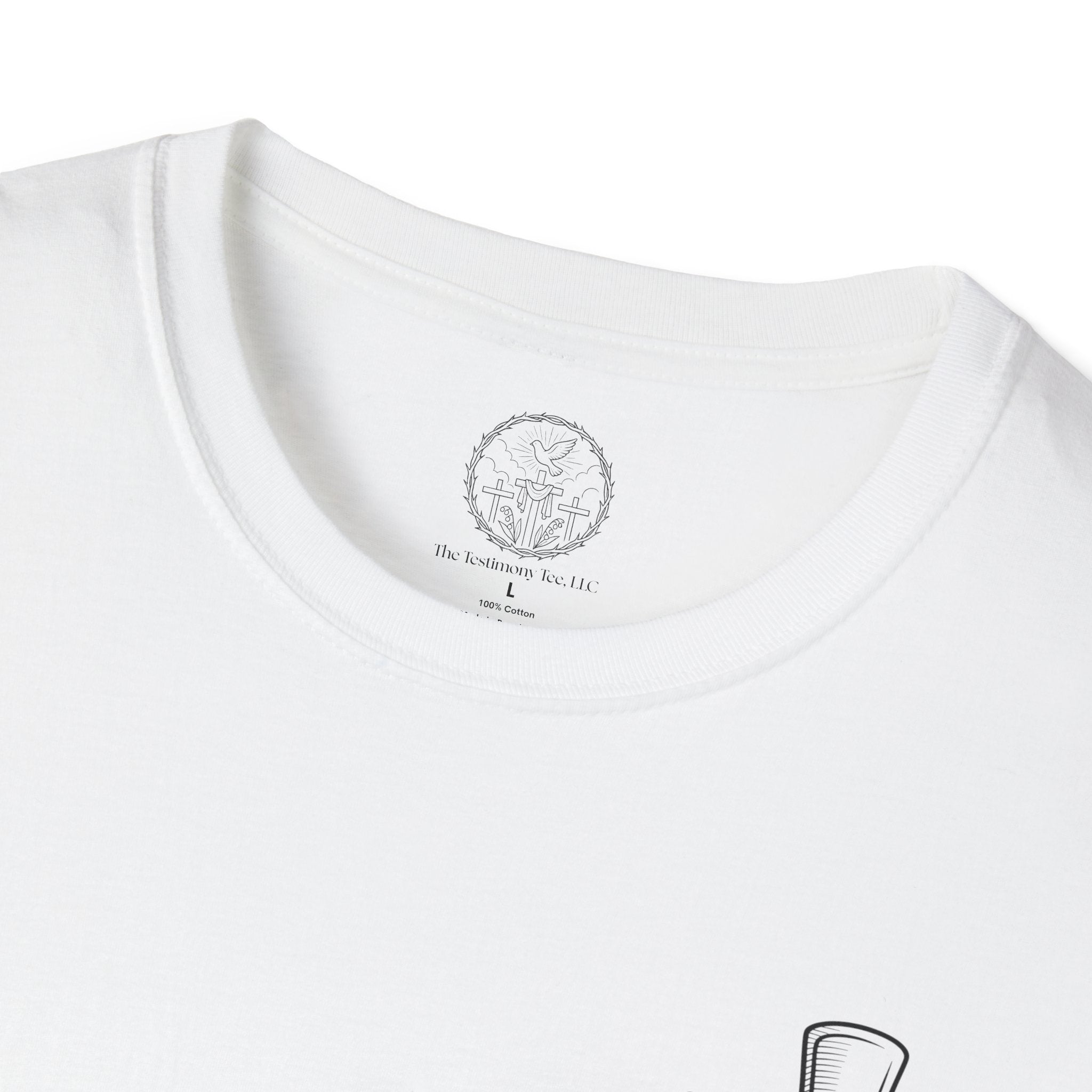 Redeemed by Grace – Cross Emblem Christian T-Shirt