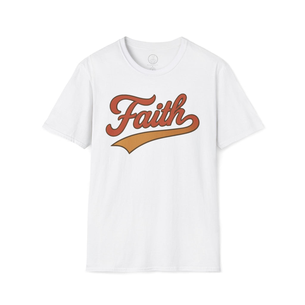 Faith Retro Script Christian T-Shirt