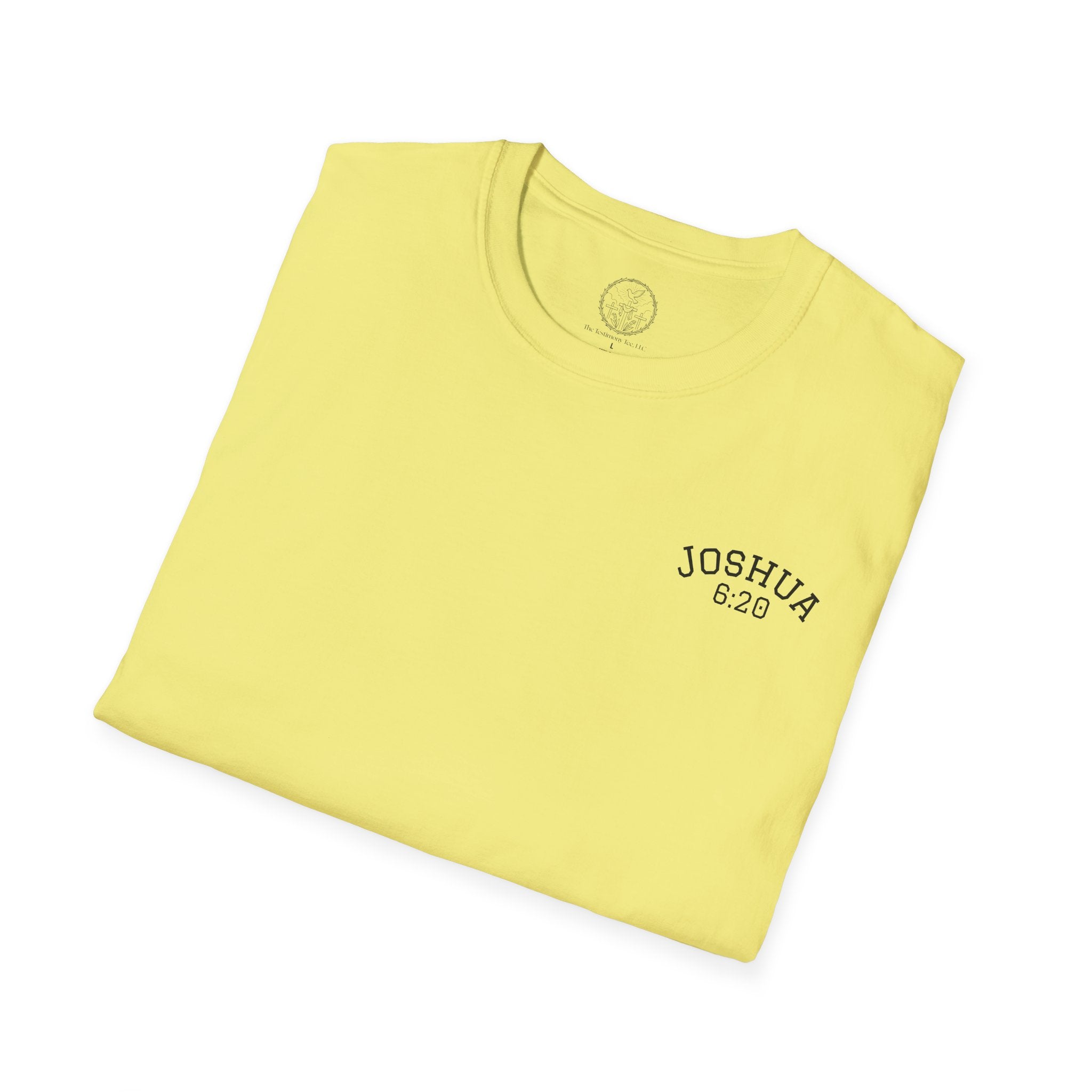 By Faith the Walls Fell Down (Front/Back)– Joshua 6:20 Christian T-Shirt