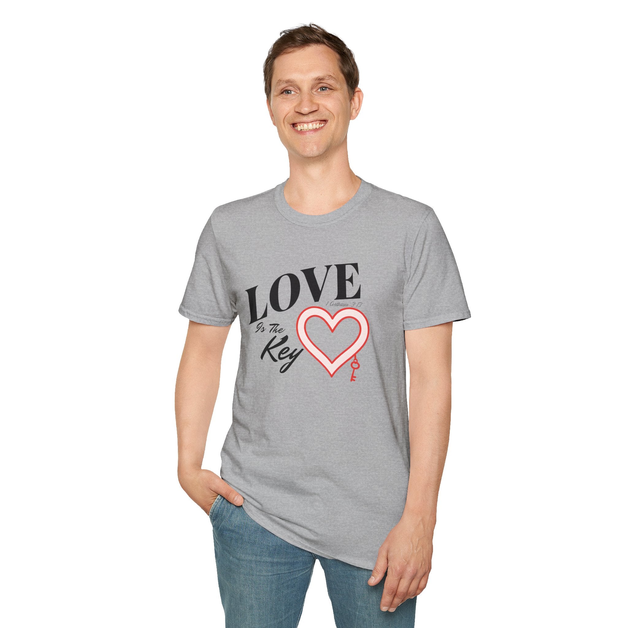 Love Is the Key – 1 Corinthians 13 Christian T-Shirt