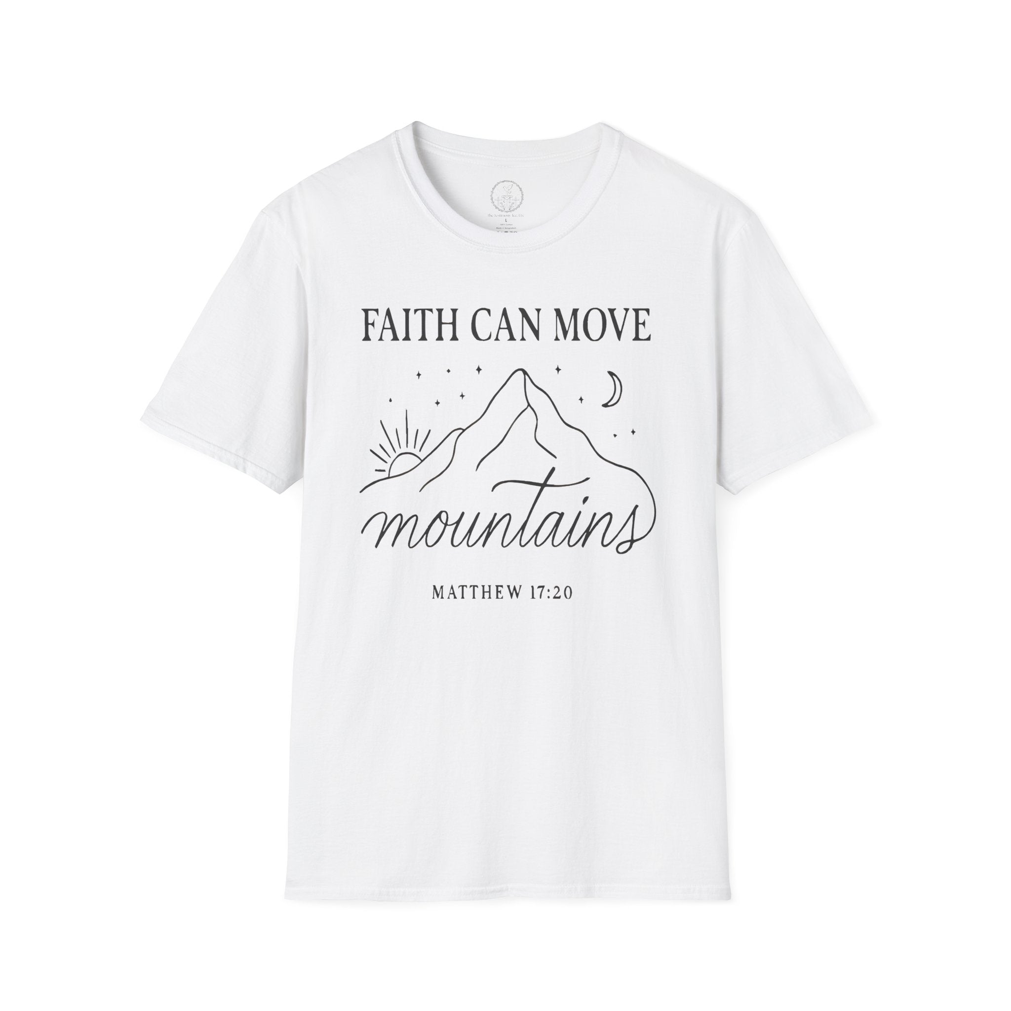 Faith Can Move Mountains – Matthew 17:20 Christian T-Shirt
