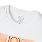 Joy Blooms Here – Christian Floral Encouragement Tee
