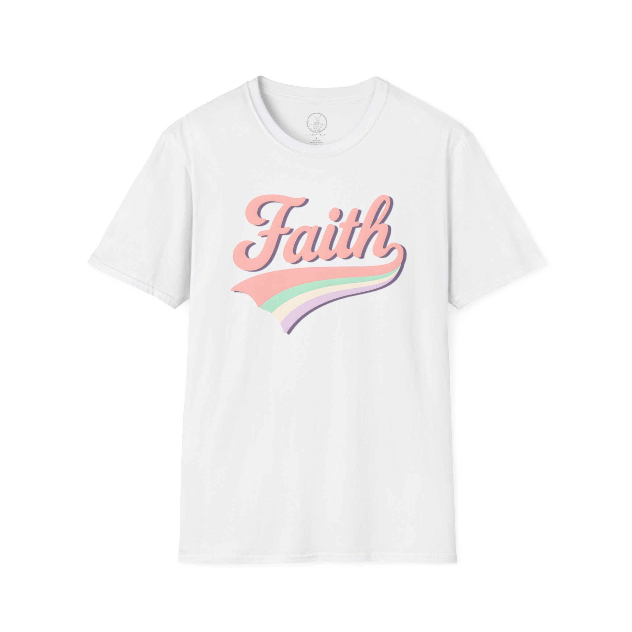Faith Retro Rainbow Christian T-Shirt