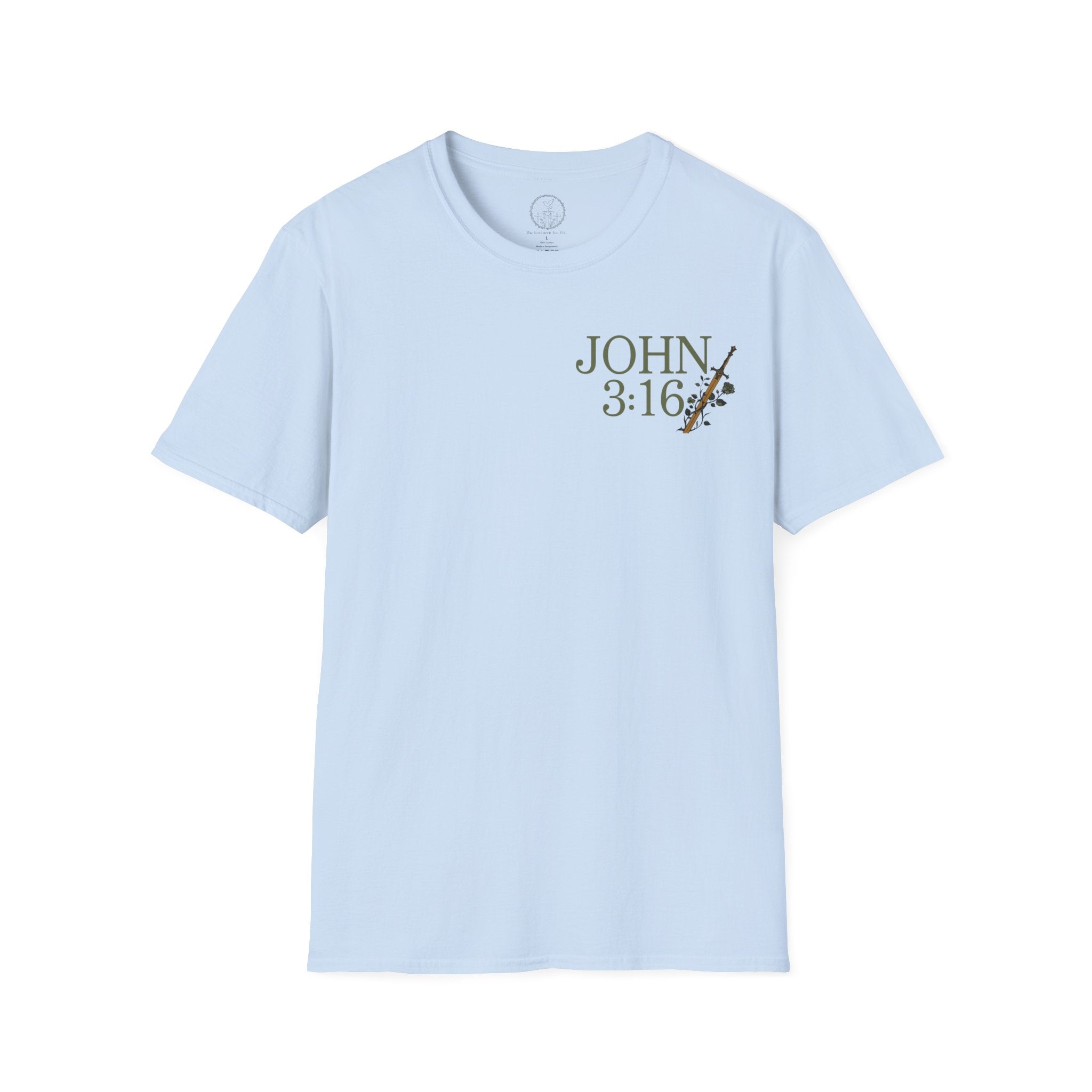John 3:16 Vintage Floral (Front/Back) Scripture Tee