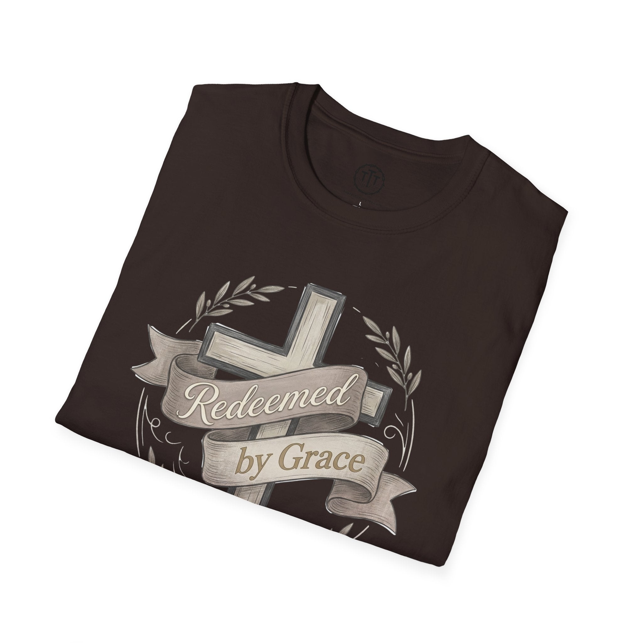 Redeemed by Grace – Christian Cross T-Shirt