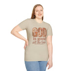God Is Good All the Time – Floral Christian T-Shirt