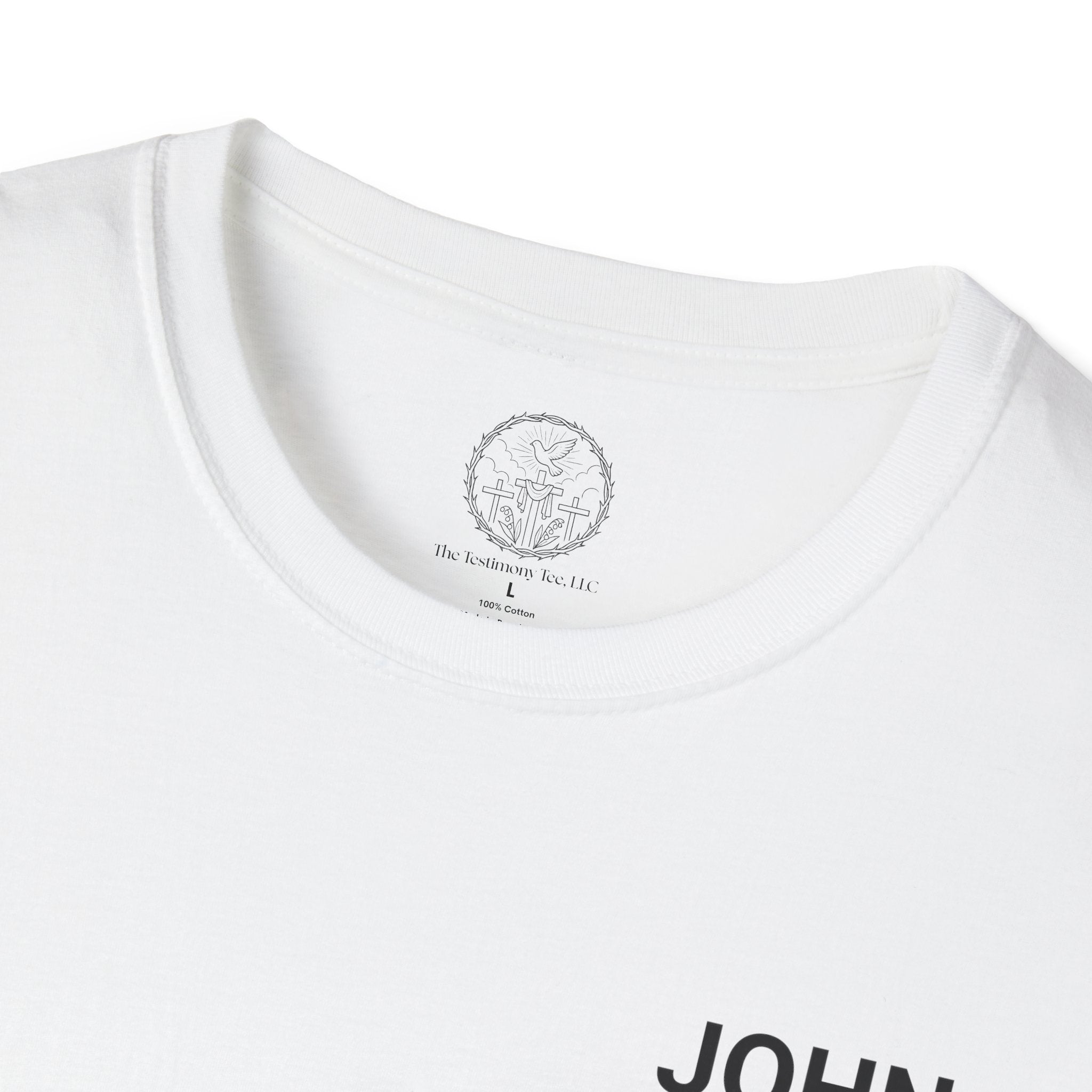 John 3:16 (Front/Back) Floral Wreath T-Shirt
