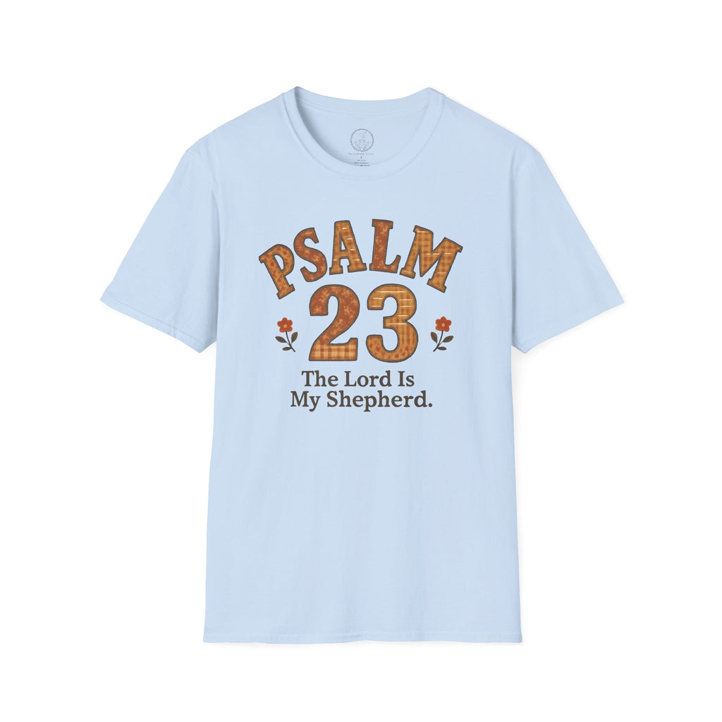 Psalm 23 Patchwork “The Lord Is My Shepherd” Christian T-Shirt