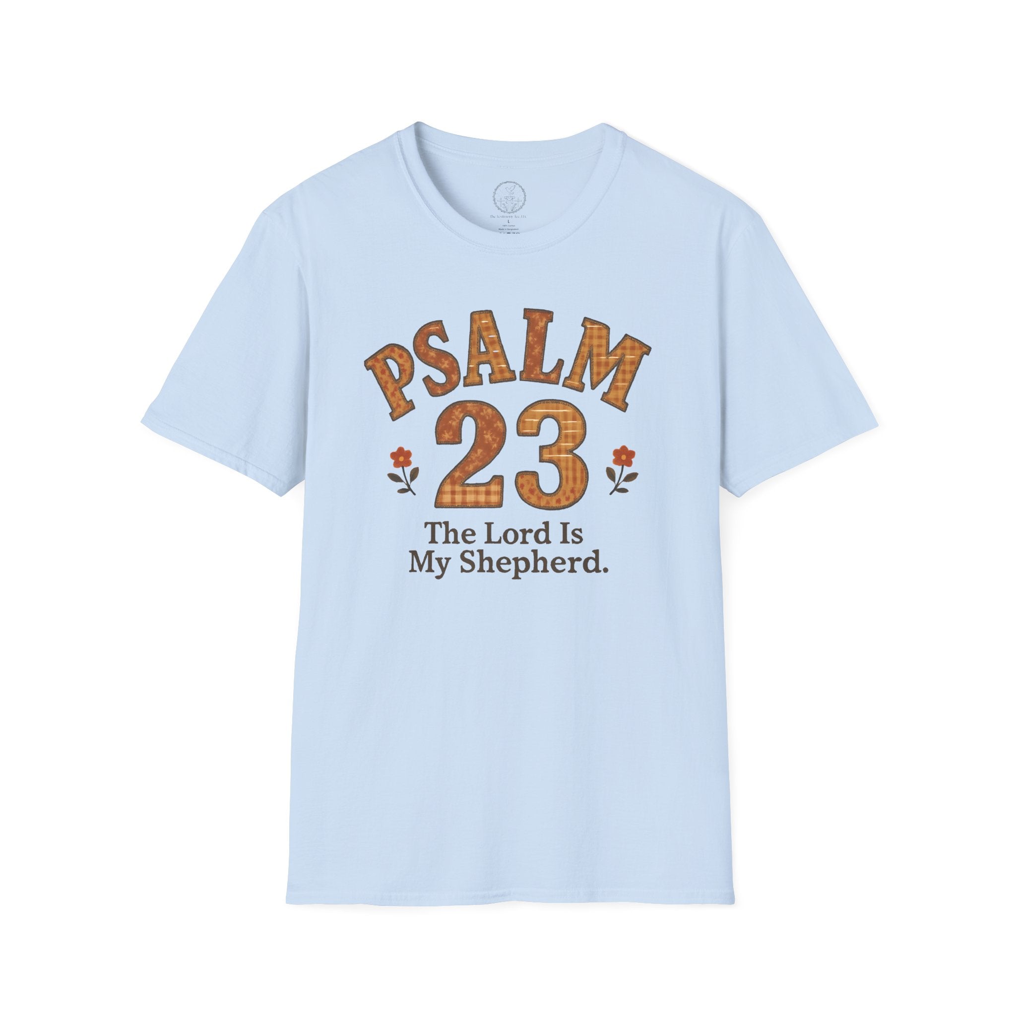 Psalm 23 Patchwork “The Lord Is My Shepherd” Christian T-Shirt