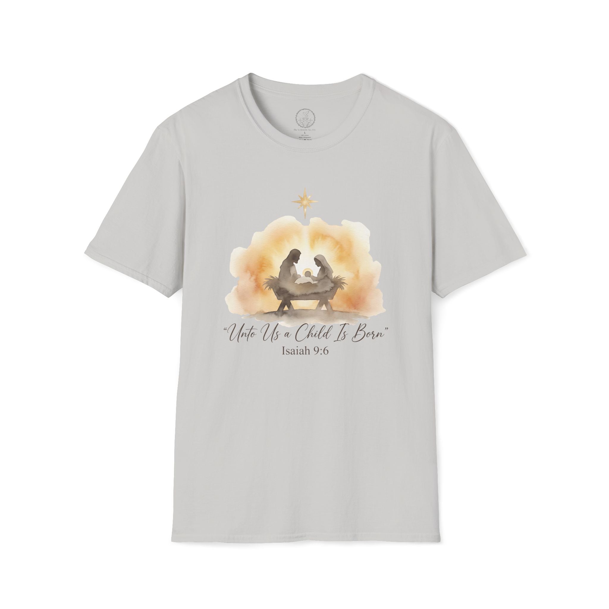Unto Us a Child Is Born – Isaiah 9:6 Christmas Nativity Tee