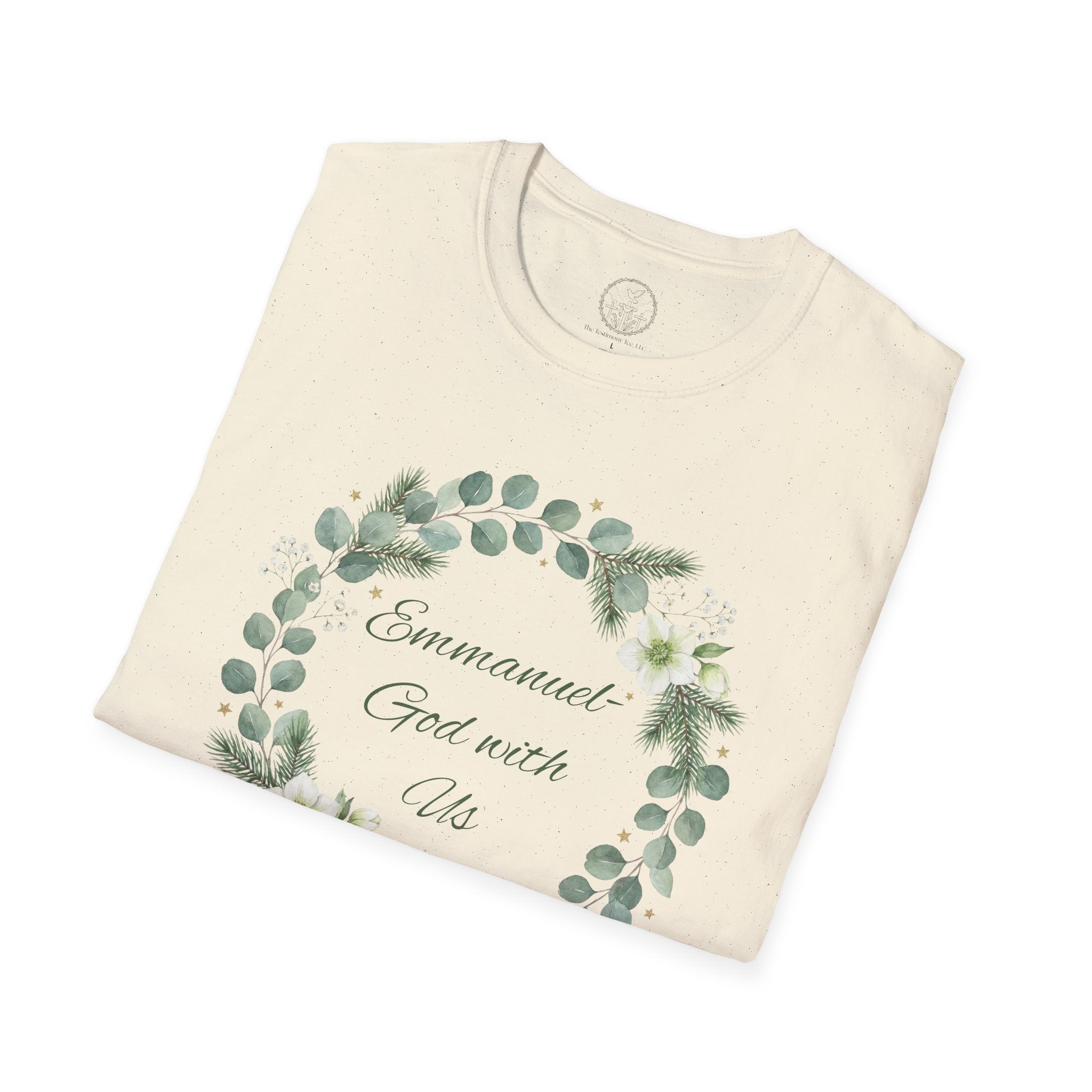 Emmanuel – God With Us Christmas Wreath Tee