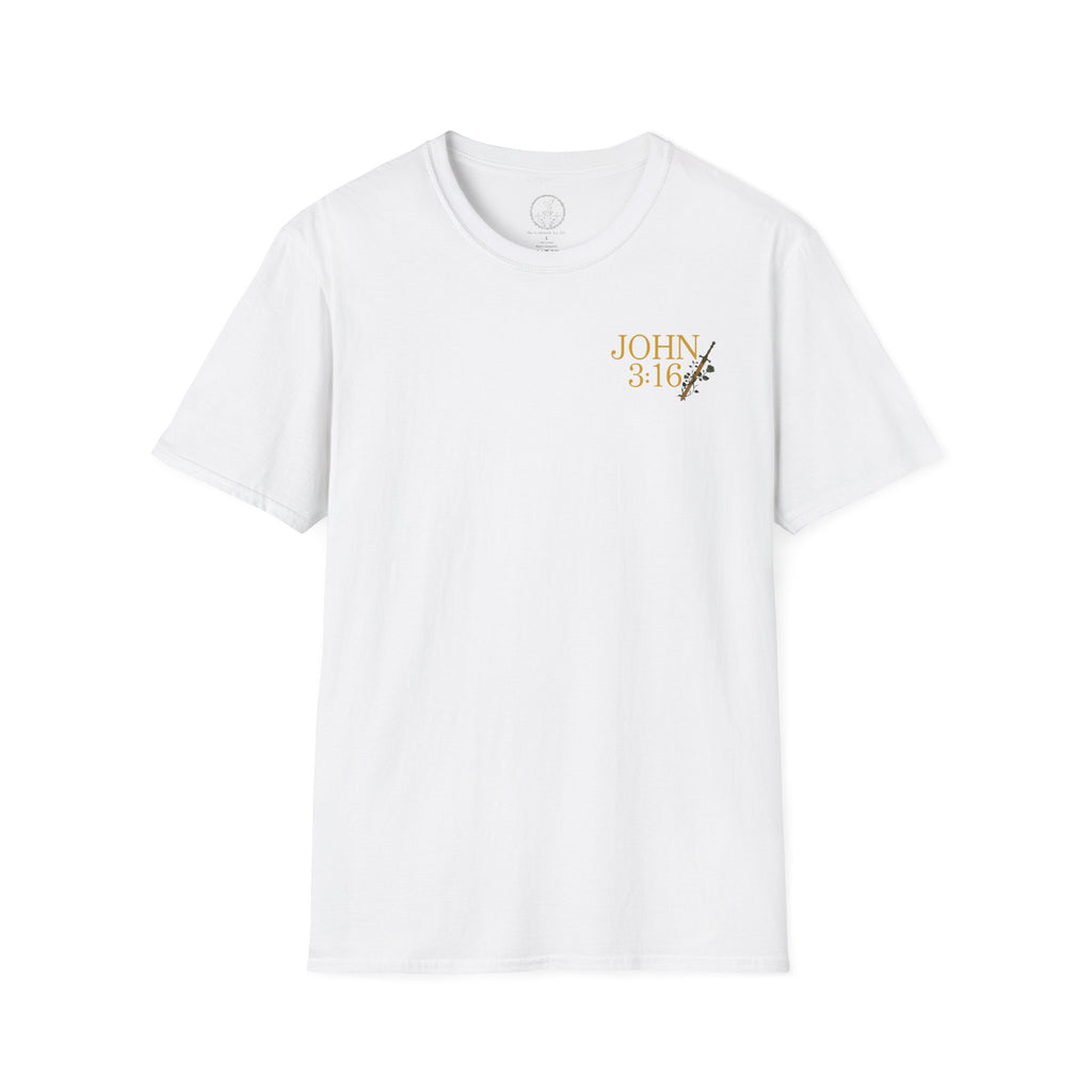 John 3:16 Heart & Crown (Front/Back) T-shirt