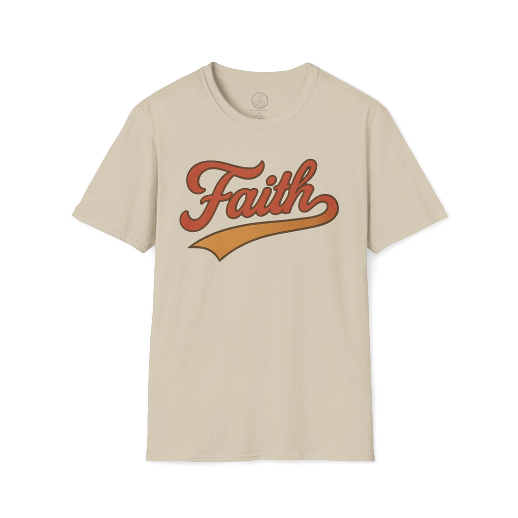 Faith Retro Script Christian T-Shirt