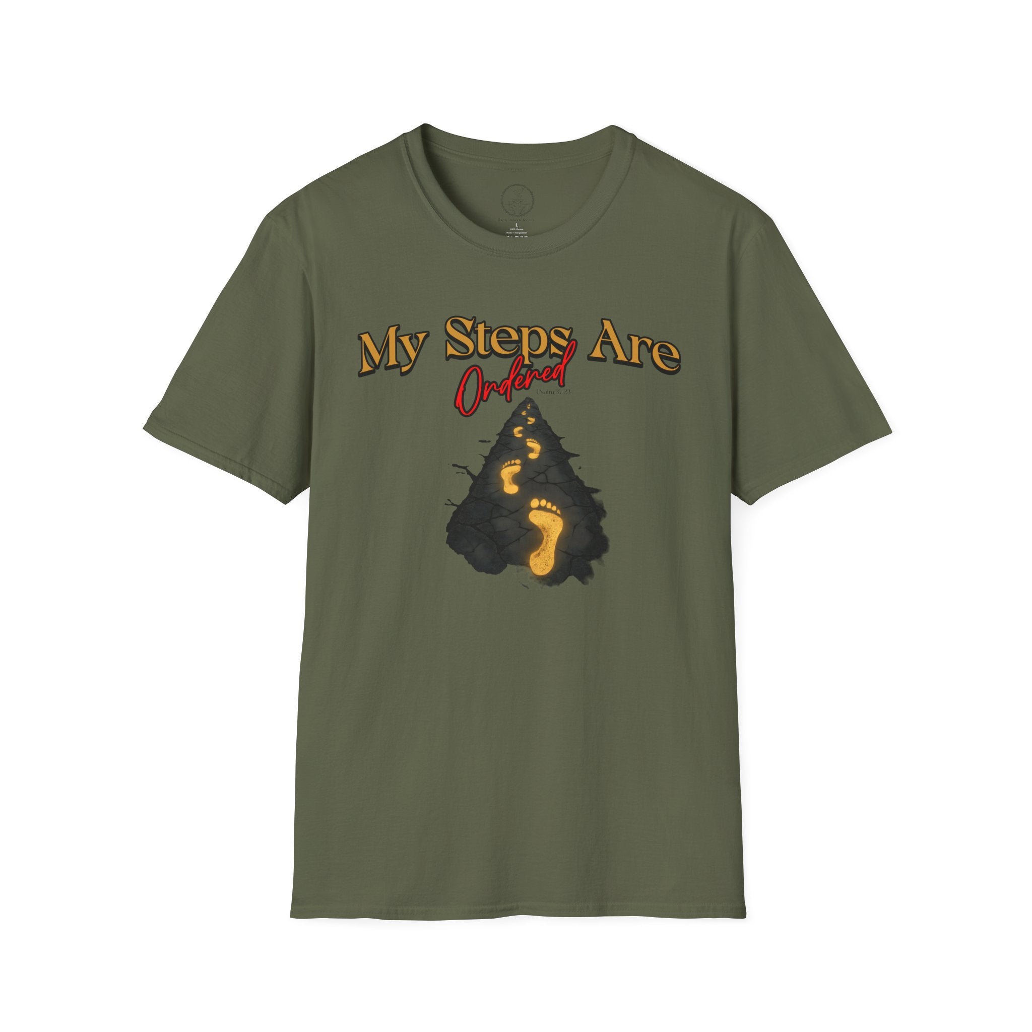 My Steps Are Ordered – Psalm 37:23 Christian T-Shirt
