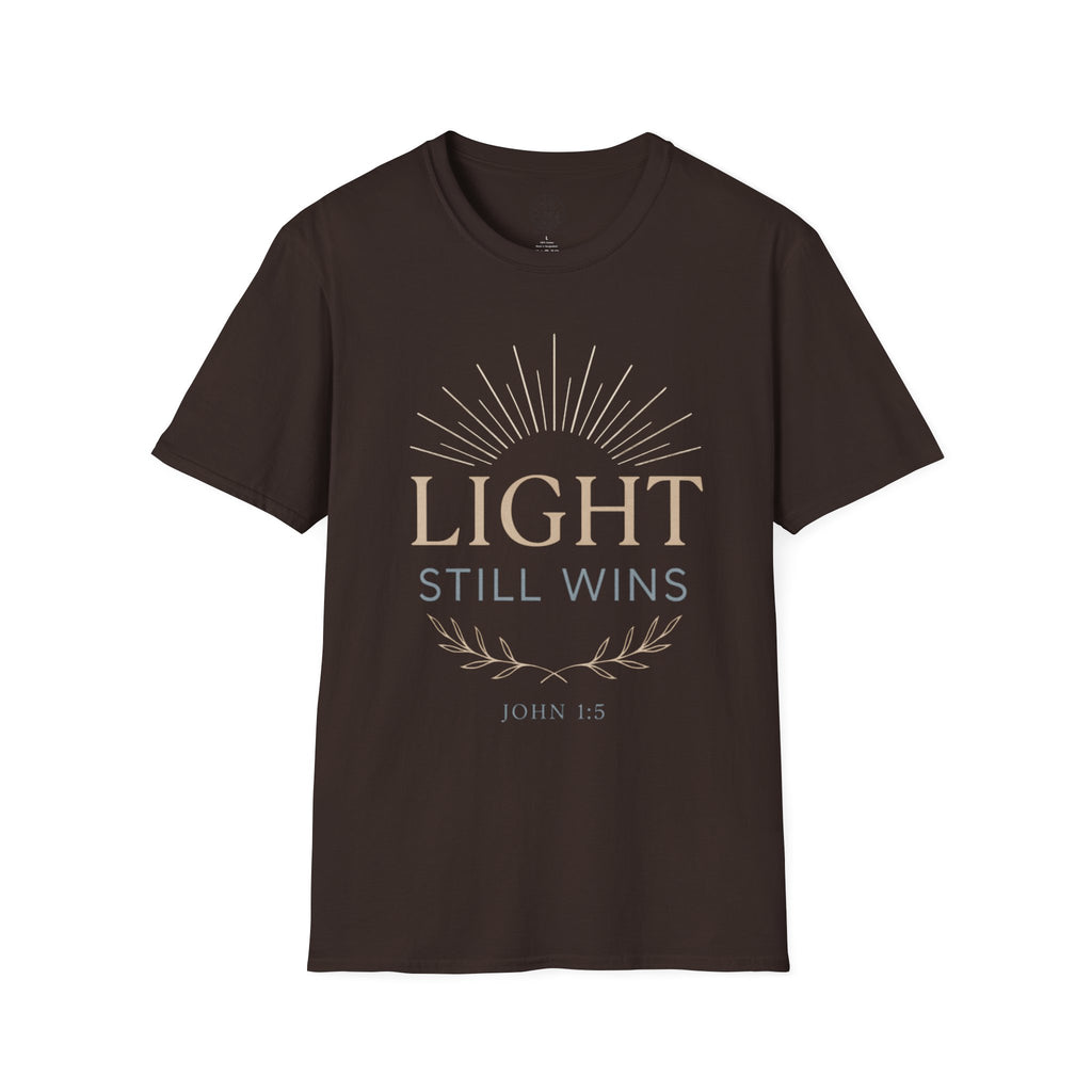 Light Still Wins — John 1:5 Christian T-Shirt