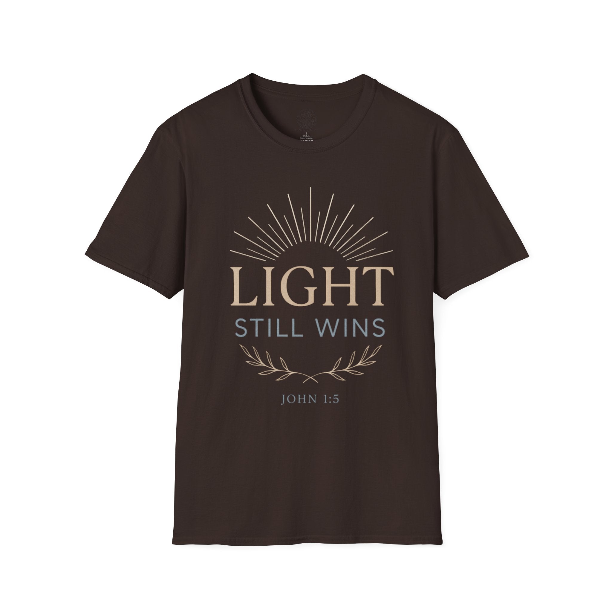 Light Still Wins — John 1:5 Christian T-Shirt