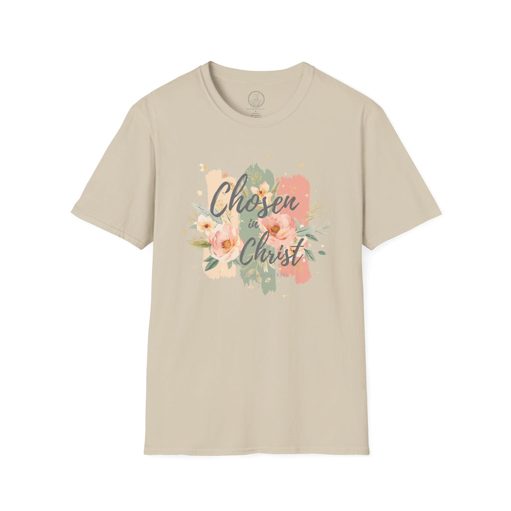 Chosen in Christ – Ephesians 1:4 Floral Christian Tee