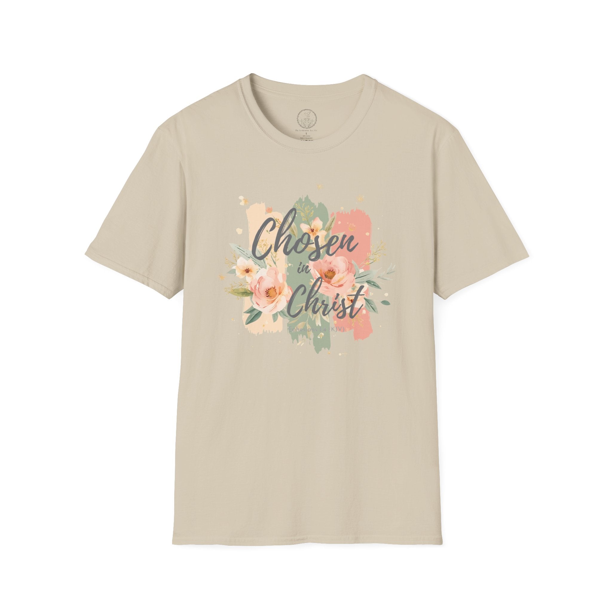 Chosen in Christ – Ephesians 1:4 Floral Christian Tee