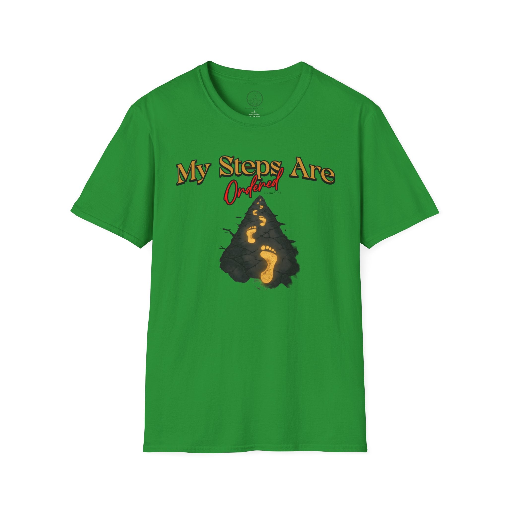 My Steps Are Ordered – Psalm 37:23 Christian T-Shirt