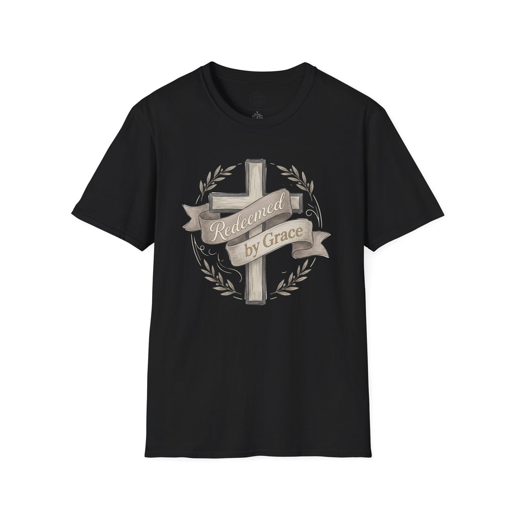Redeemed by Grace – Christian Cross T-Shirt