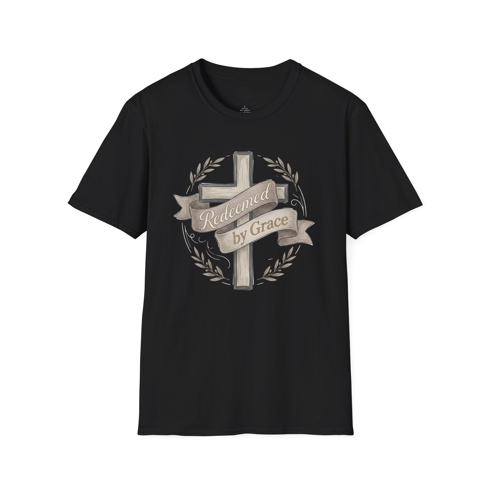 Redeemed by Grace – Christian Cross T-Shirt